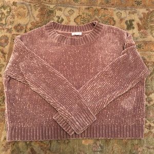 Silence + Noise Cropped Chenille Sweater